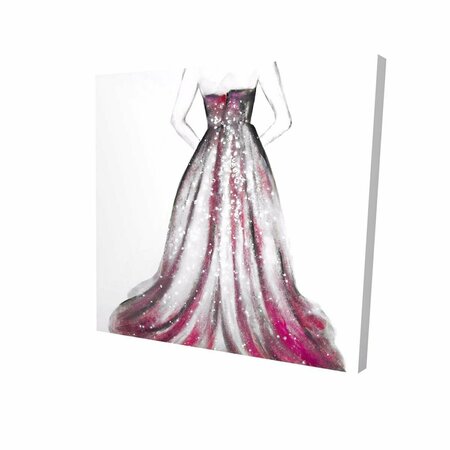 FONDO 16 x 16 in. Pink Princess Dress-Print on Canvas FO2790428